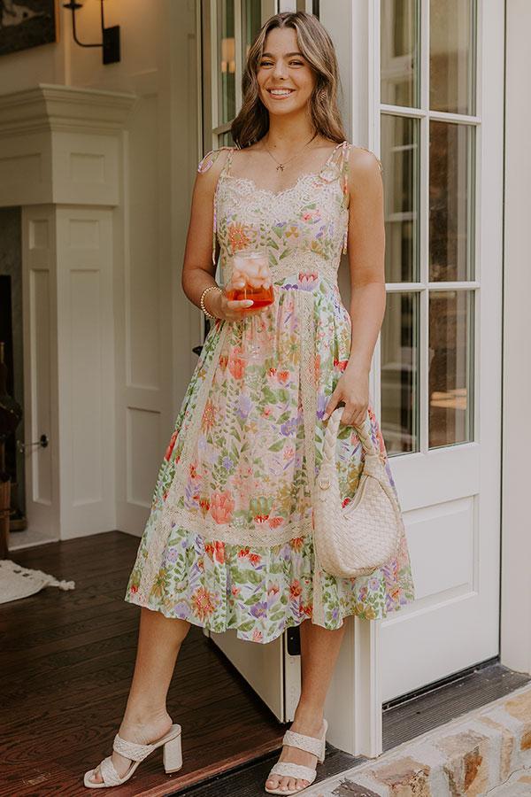 Whimsical Ways Floral Midi Dress Product Image