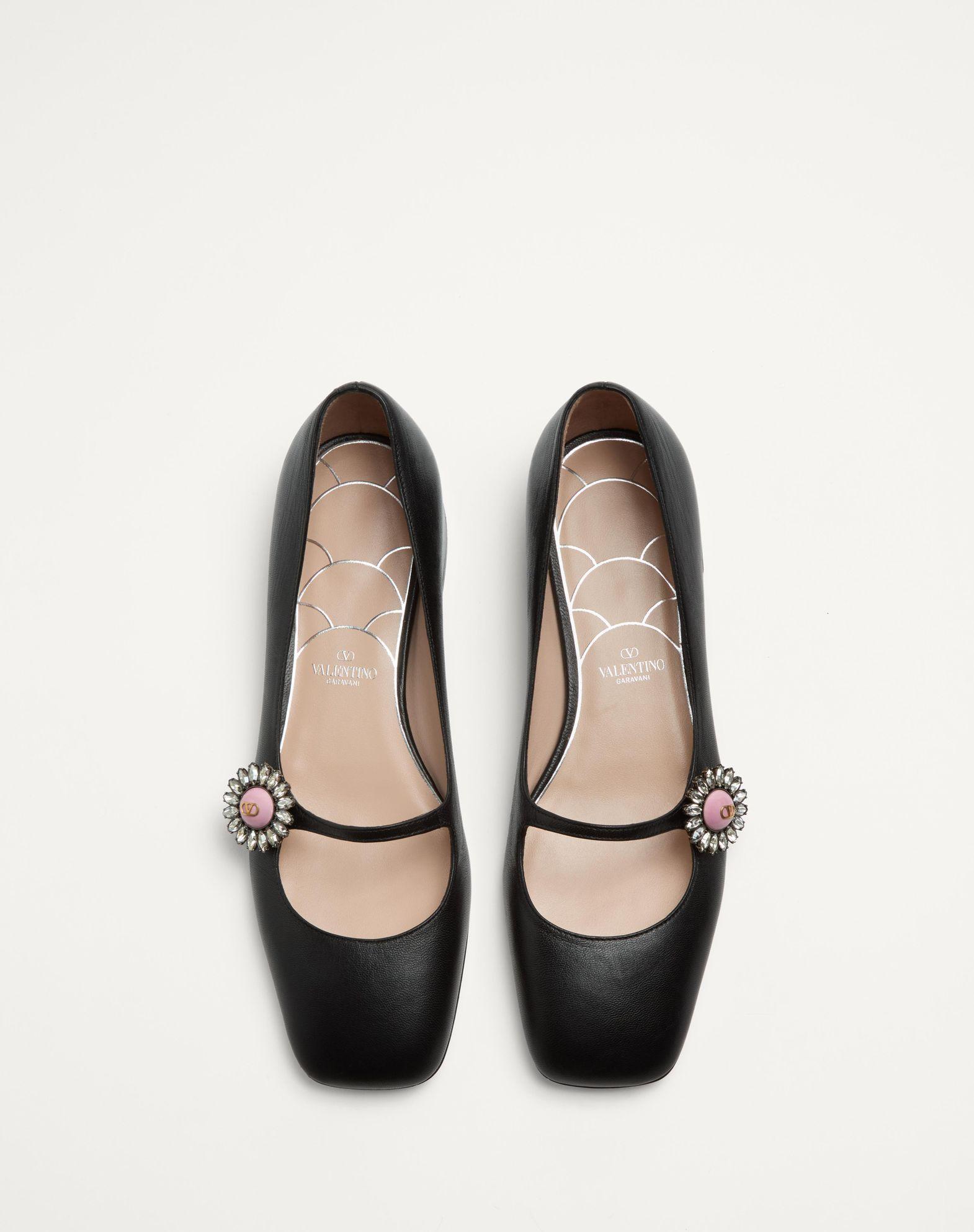 Mary-Jane Preshoes Ballerina In Kidskin With Jewel Button 20Mm Product Image