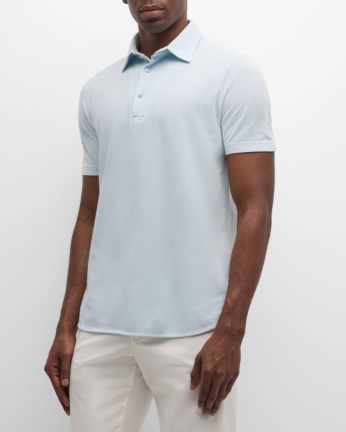 Mens Cotton Pique Polo Shirt Product Image