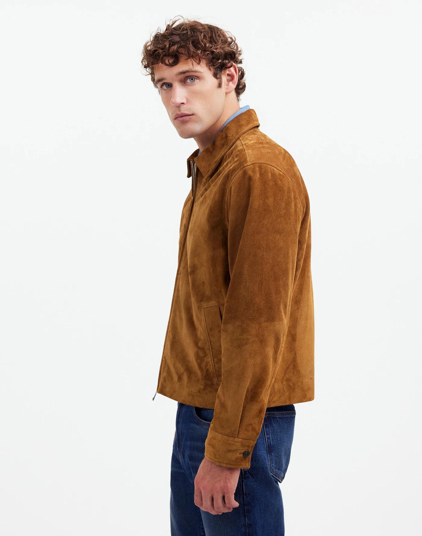 Suede Zip-Front Jacket Product Image