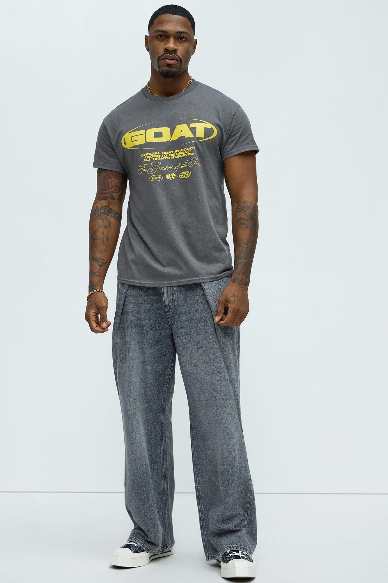 GOAT Gold Short Sleeve Crew Neck T shirt - Charcoal Product Image
