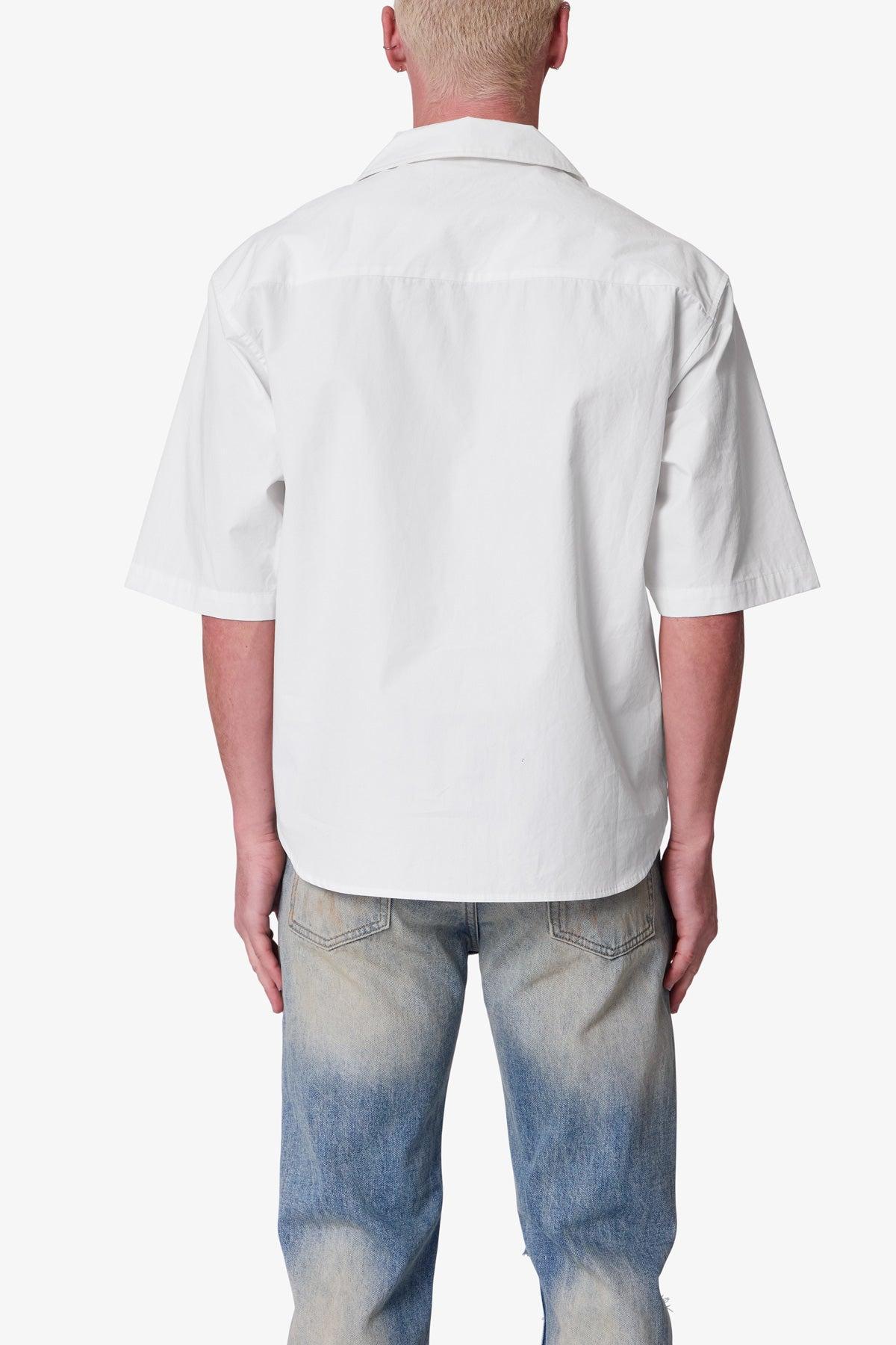 Washed Poplin Shirt - White Product Image