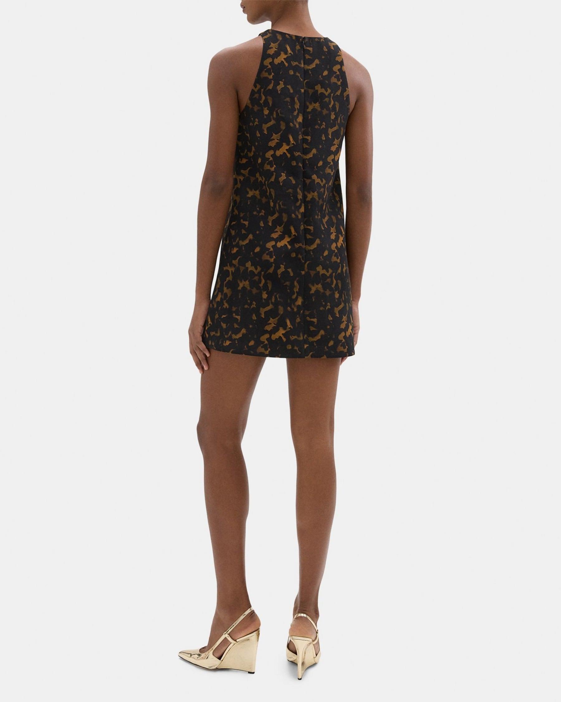 Shift Dress in Tortoiseshell Printed Crepe Product Image