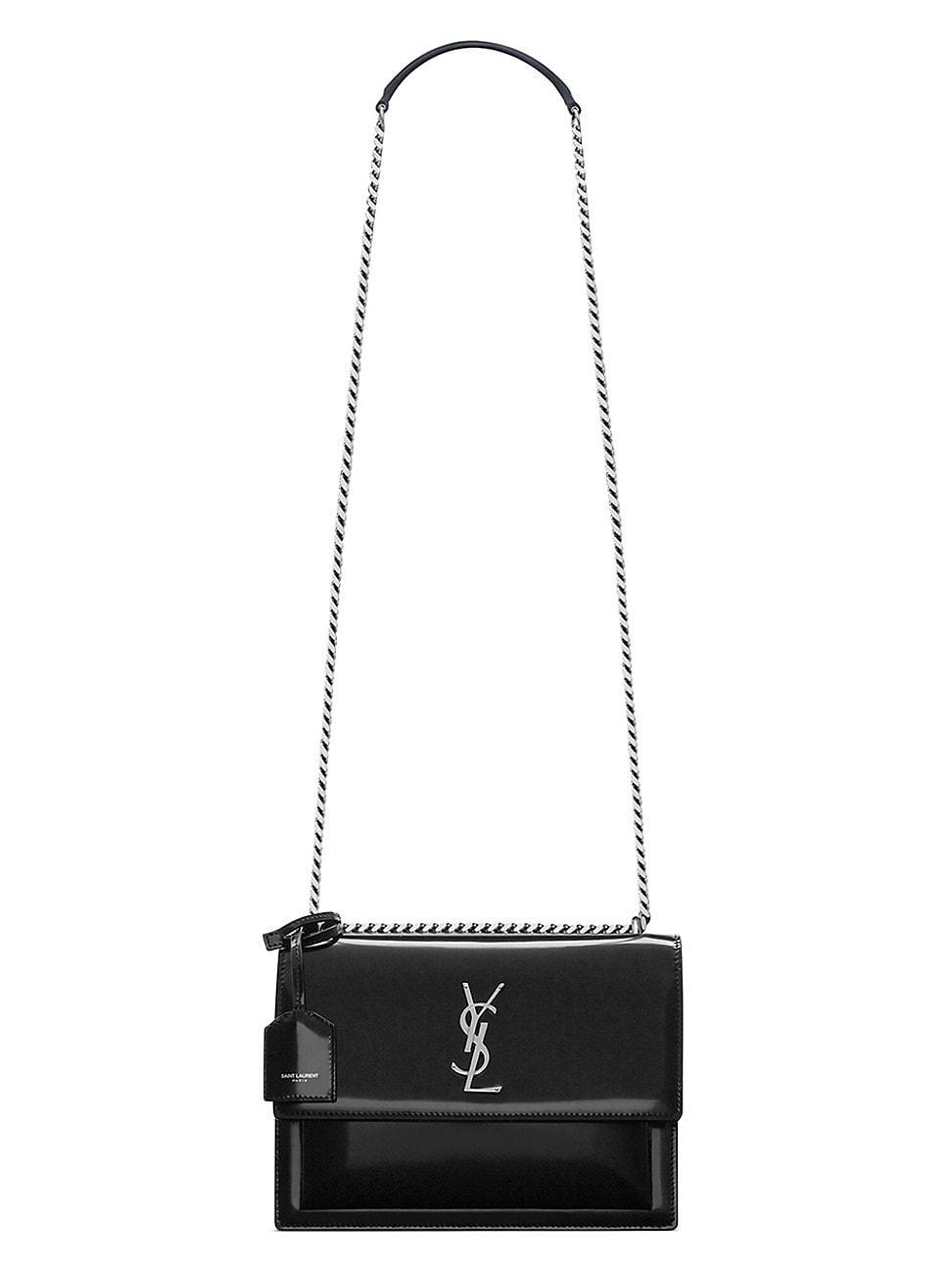Womens Sunset Medium Crossbody Bag In Shiny Leather Product Image