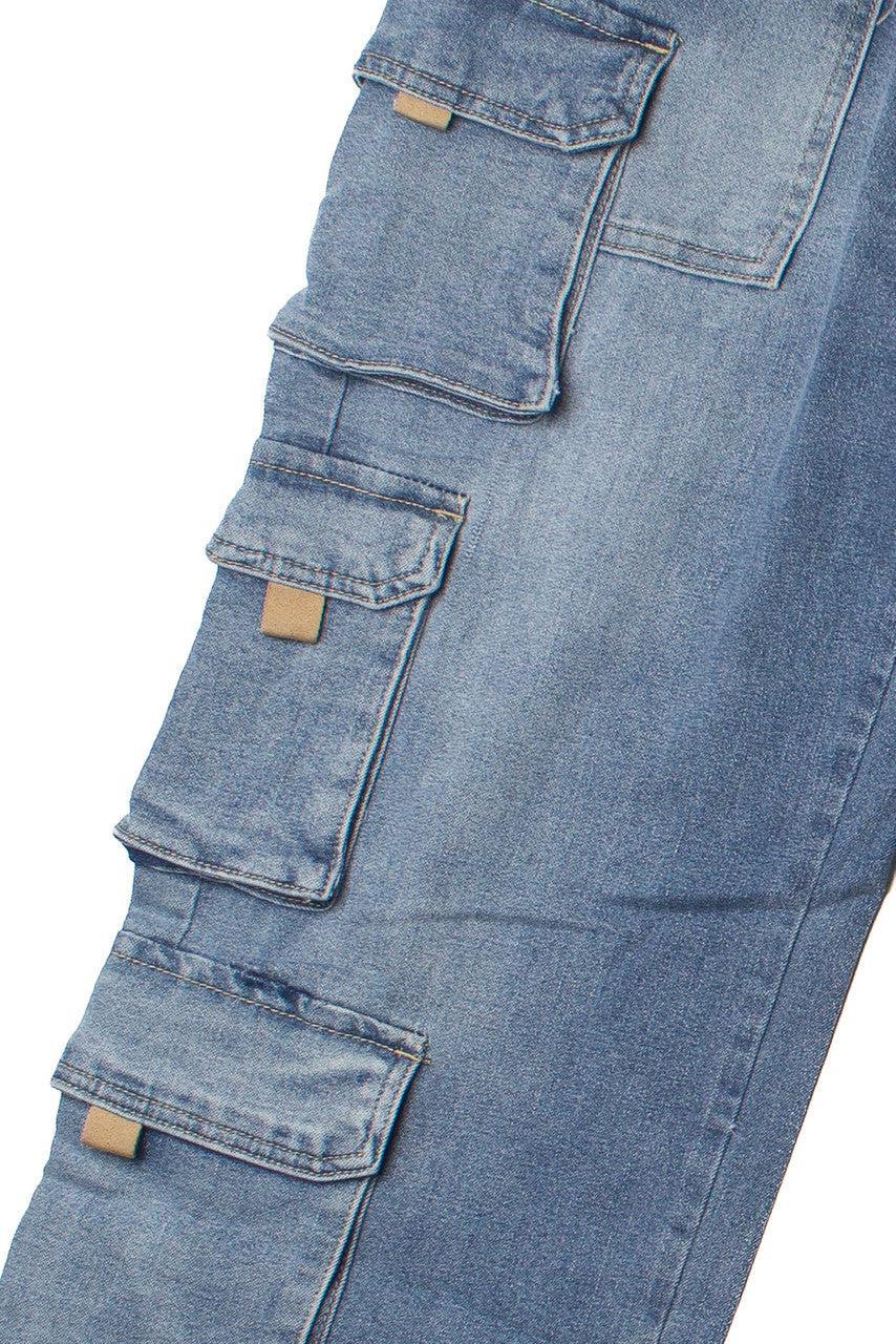 Mid Rise Cargo Jeans Product Image