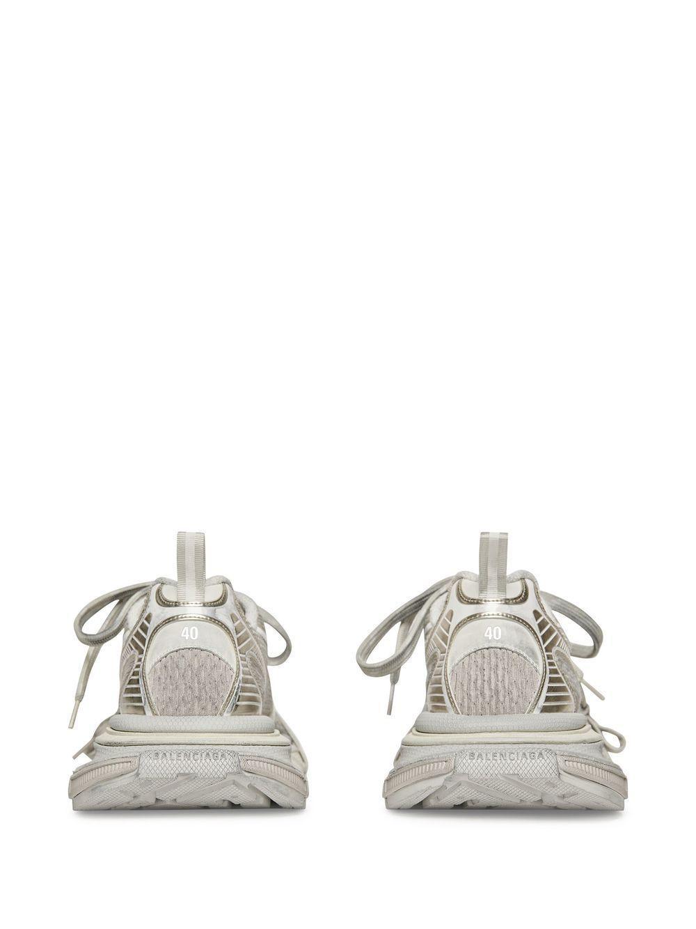 BALENCIAGA Mens Cream Comb 3xl Logo-embossed Mesh Low-top Trainers Product Image