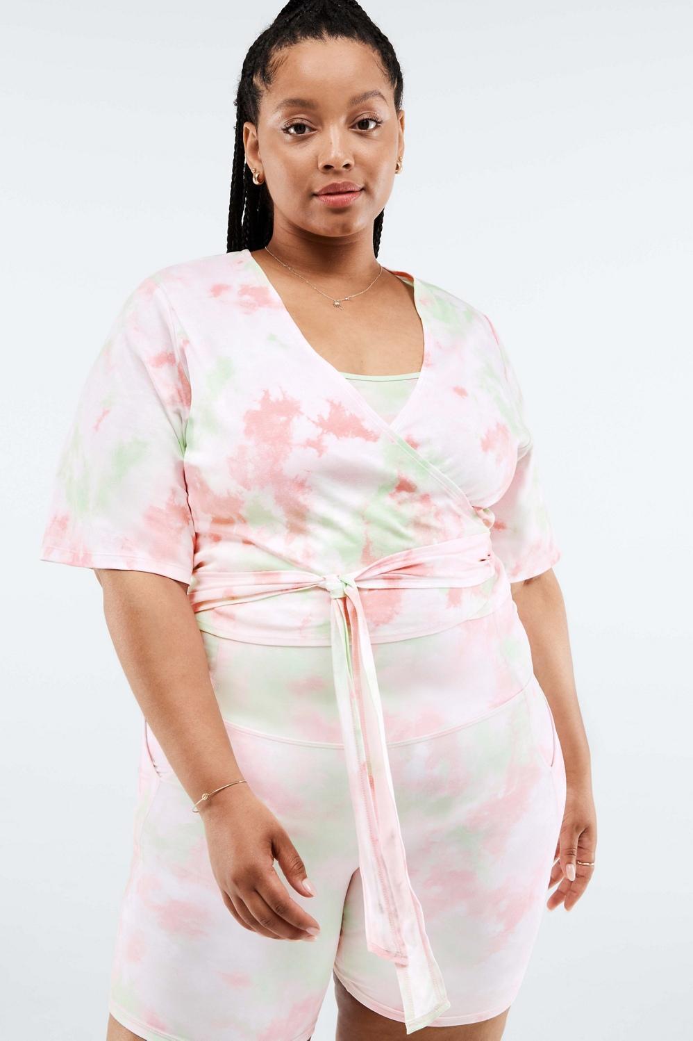 Fabletics Laila Wrap Top Womens Pixie Ethereal plus Size 3X Product Image