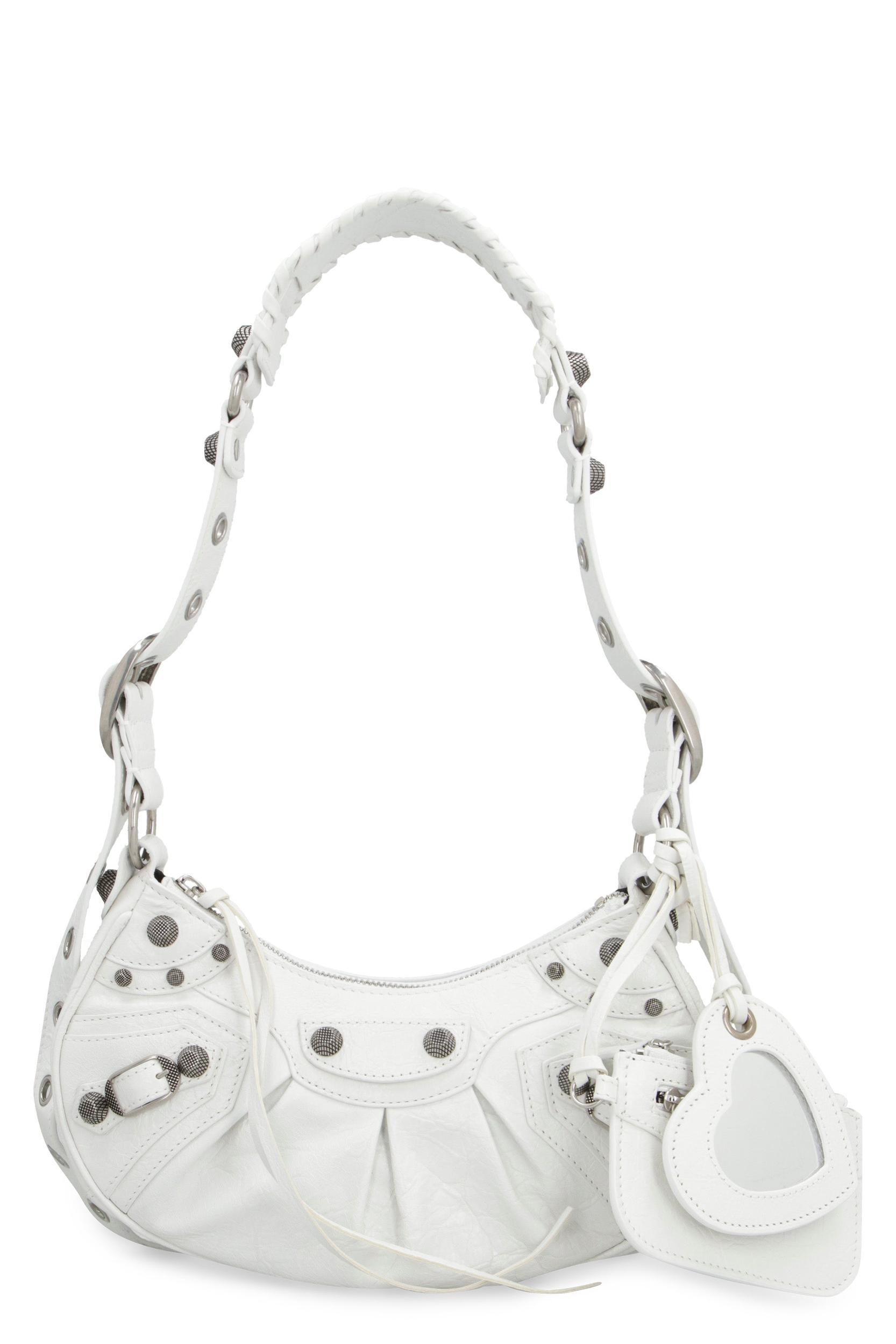 BALENCIAGA Le Cagole Xs Leather Shoulder Bag In Blue Product Image