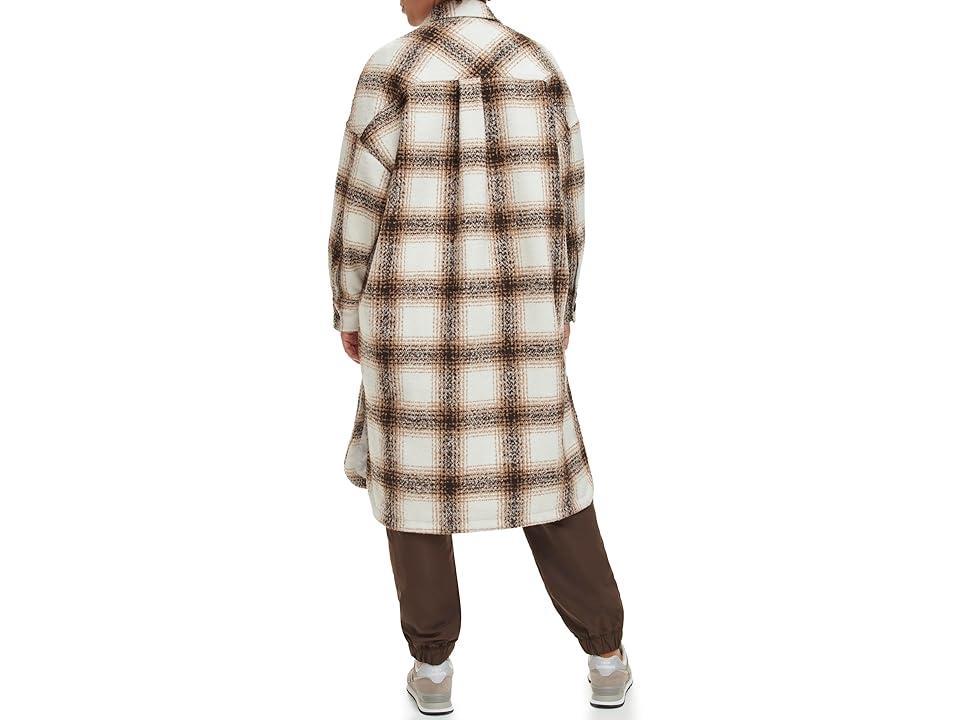 Women's Levi's® Faux Sherpa Lined Long Coat, Size: XL, Red Plaid Product Image