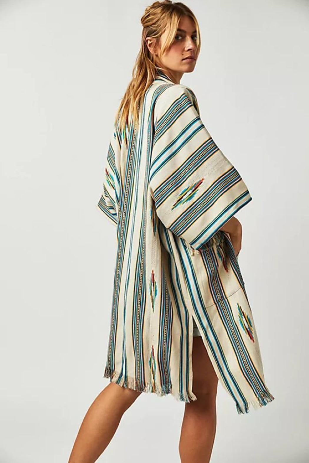 Margarita Woven Stripe Kimono Product Image