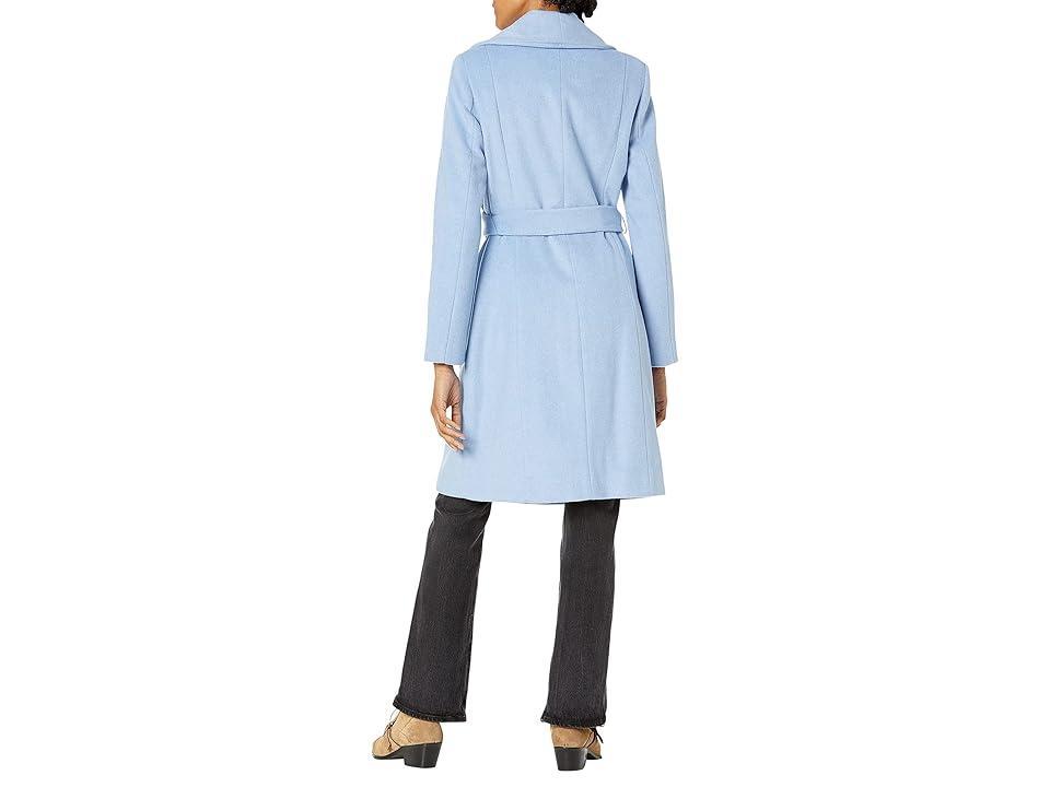 Cole Haan Womens Long Wool Wrap Coat - Black Size 10 Product Image