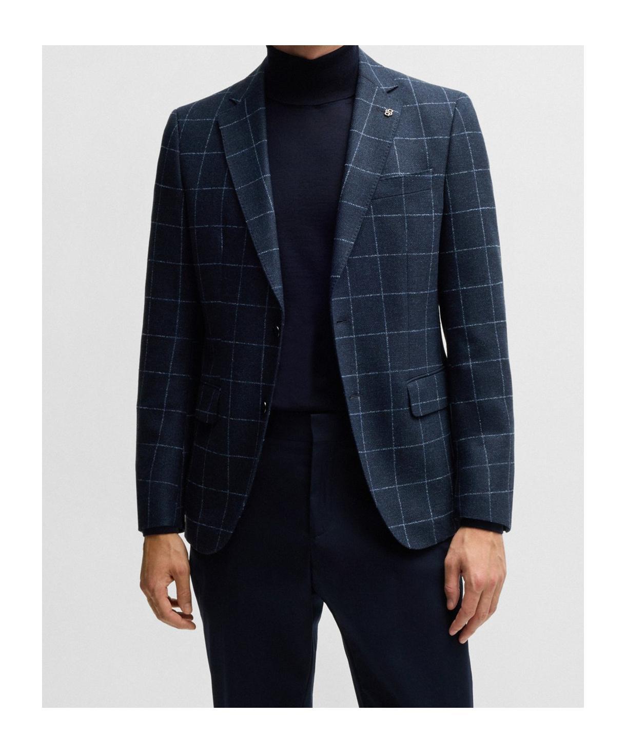 HUGO BOSS Windowpane Blazer In Black Product Image
