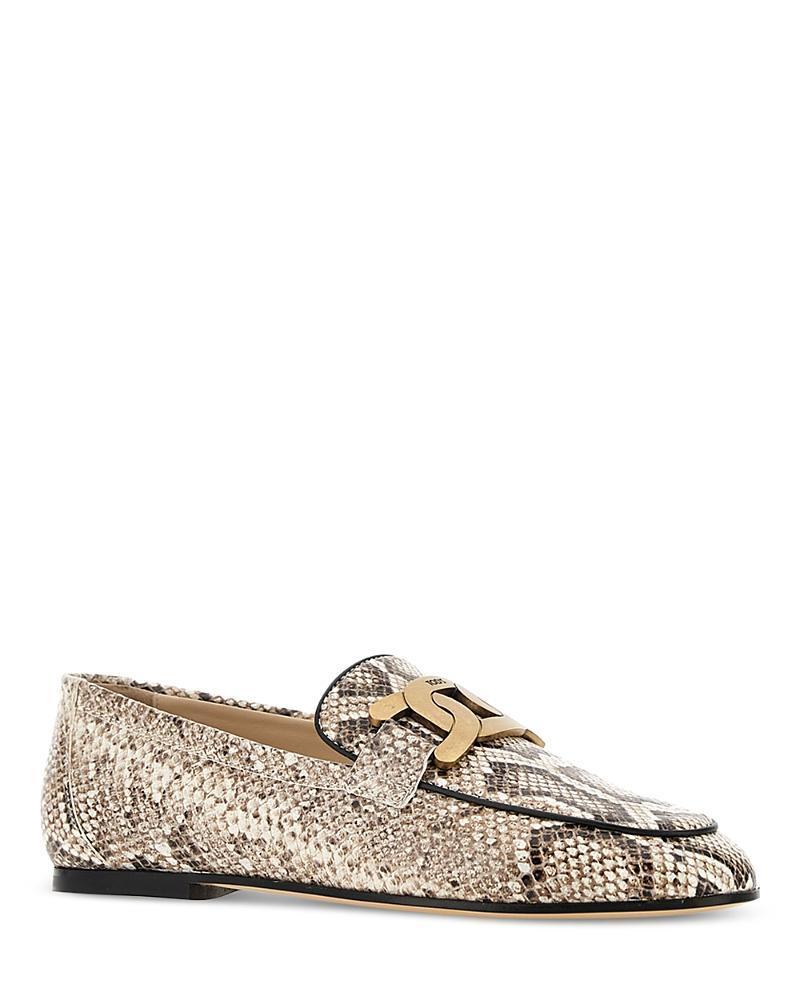 Leather Chain Slip-On Loafers Product Image