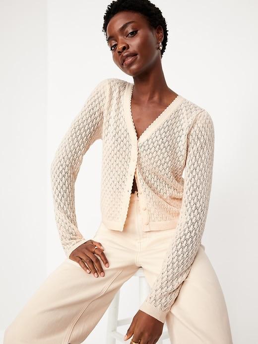SoSoft Lite Pointelle Cardigan Product Image