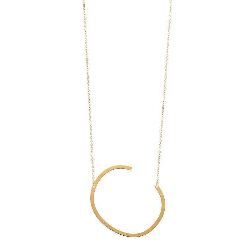 14K Gold Initial Necklace, Women's, Size: 18", 14k Gold M Product Image