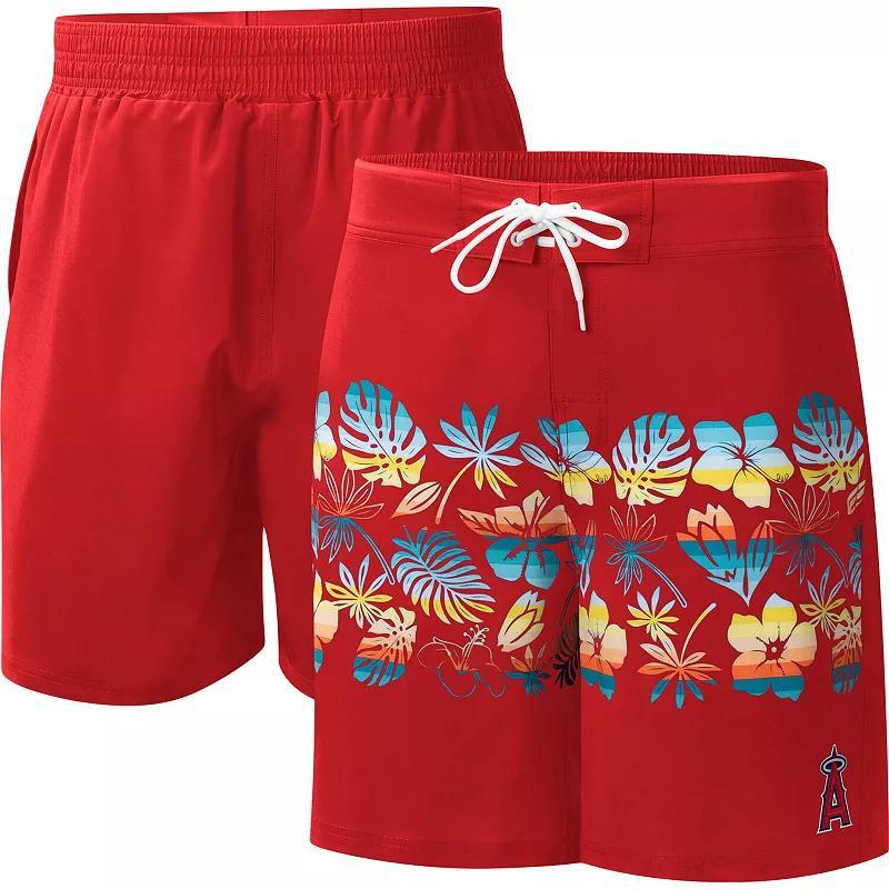 Men's G-III Sports by Carl Banks  Red Los Angeles Angels Breeze Volley Swim Shorts, Size: Large Product Image