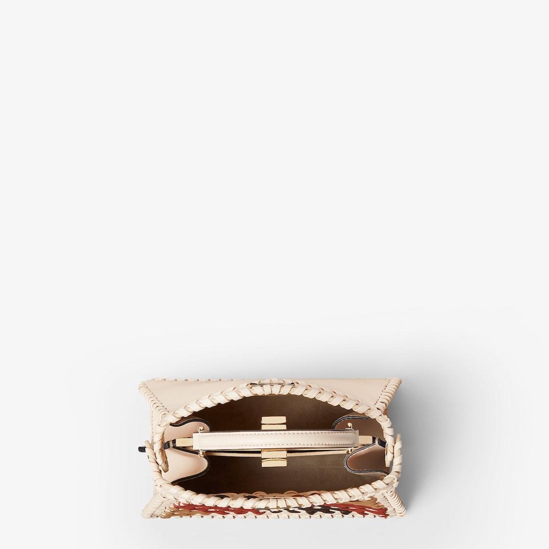 Peekaboo ISeeU PetiteMulticolor woven leather and suede bag Product Image