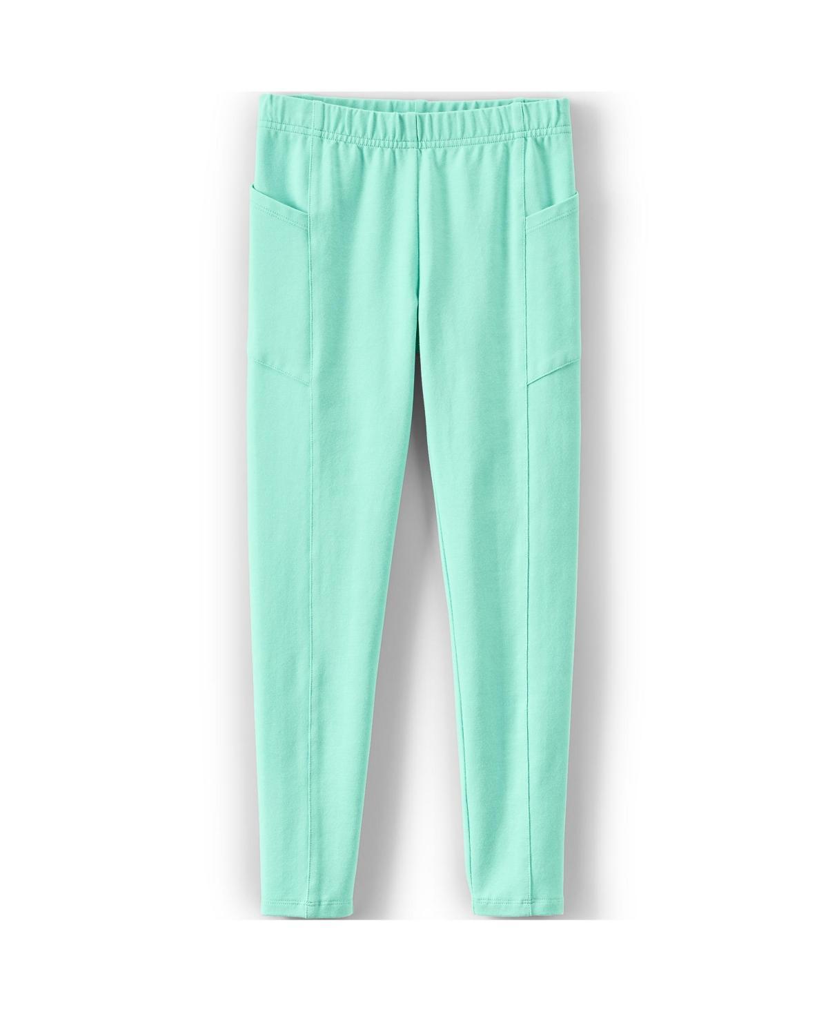 Girls 2-20 Lands' End Tough Cotton Legging with Pocket in Regular and Plus, Girl's, Size: XL(14/16), Gray Grey Product Image