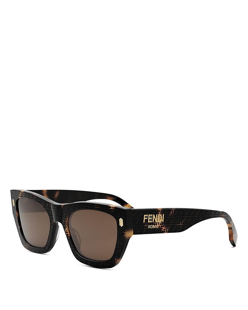 Fendi Roma Rectangular Sunglasses, 53mm Product Image