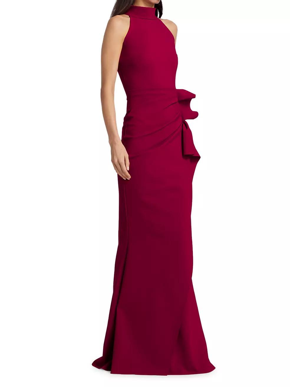 Gudrum Halter Ruffle Gown Product Image