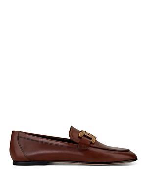 Leather Chain Slip-On Loafers Product Image