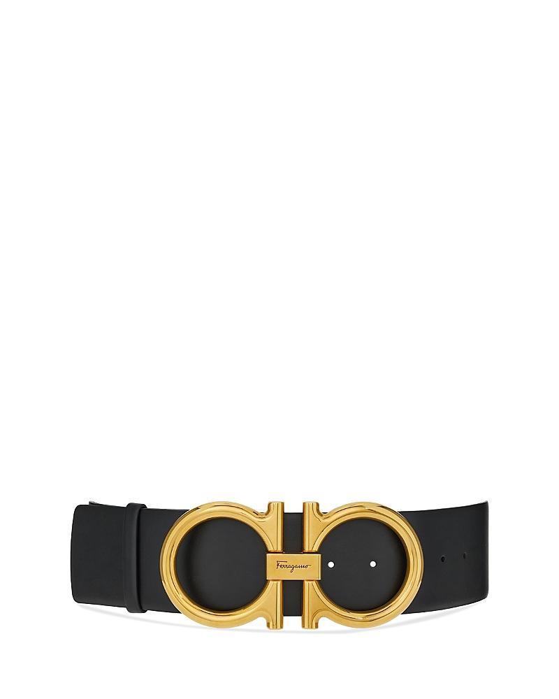 Double Gancini Leather Belt Product Image
