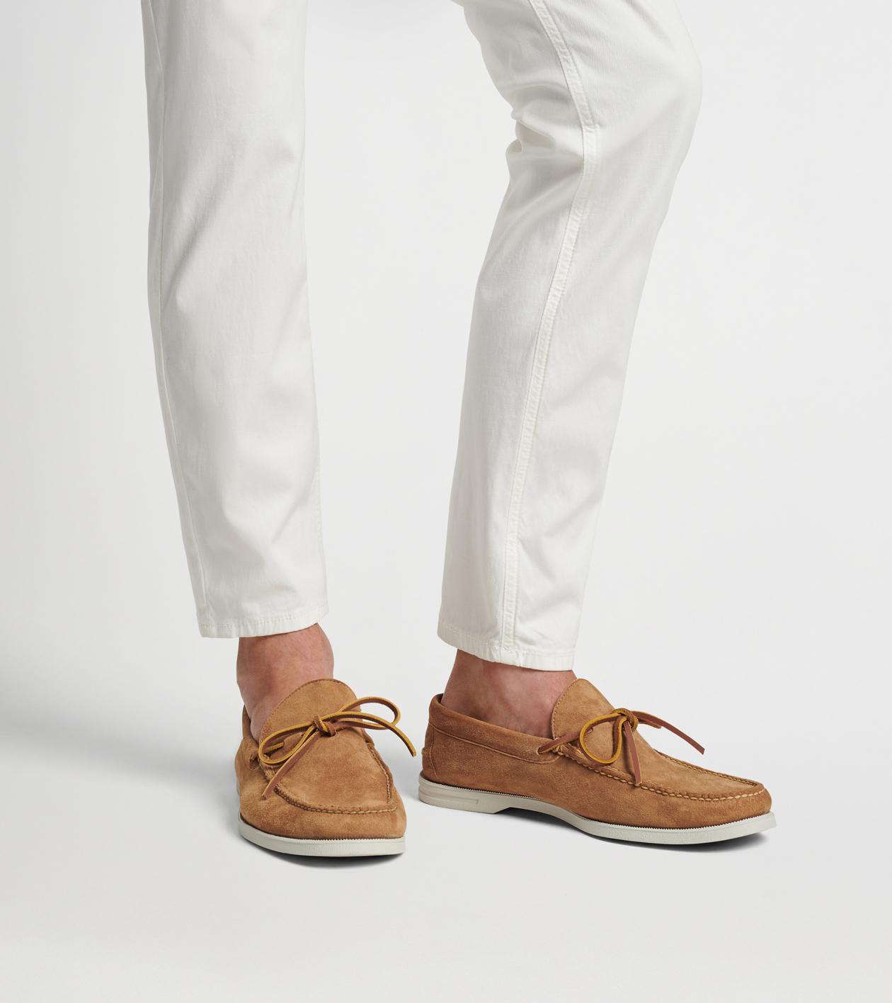Peter Millar Mens Excursionist Boat Shoe | Color: Whiskey | Size: 8 Product Image