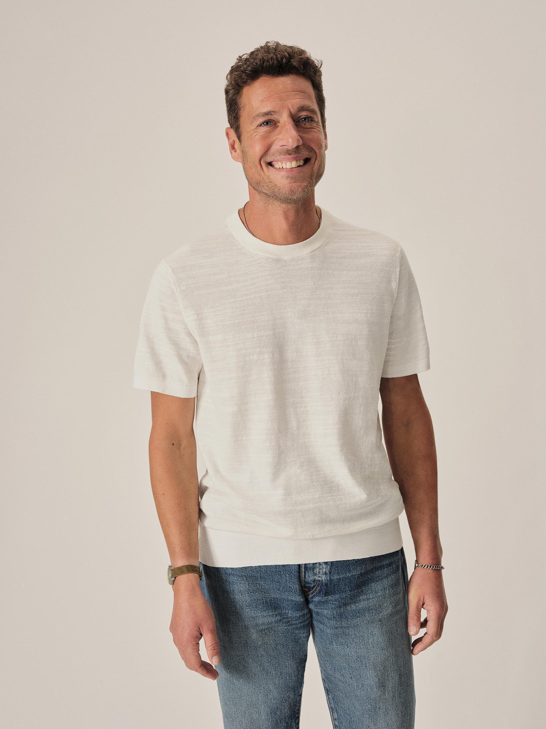 Ivory Avalon Knit Classic Tee Product Image