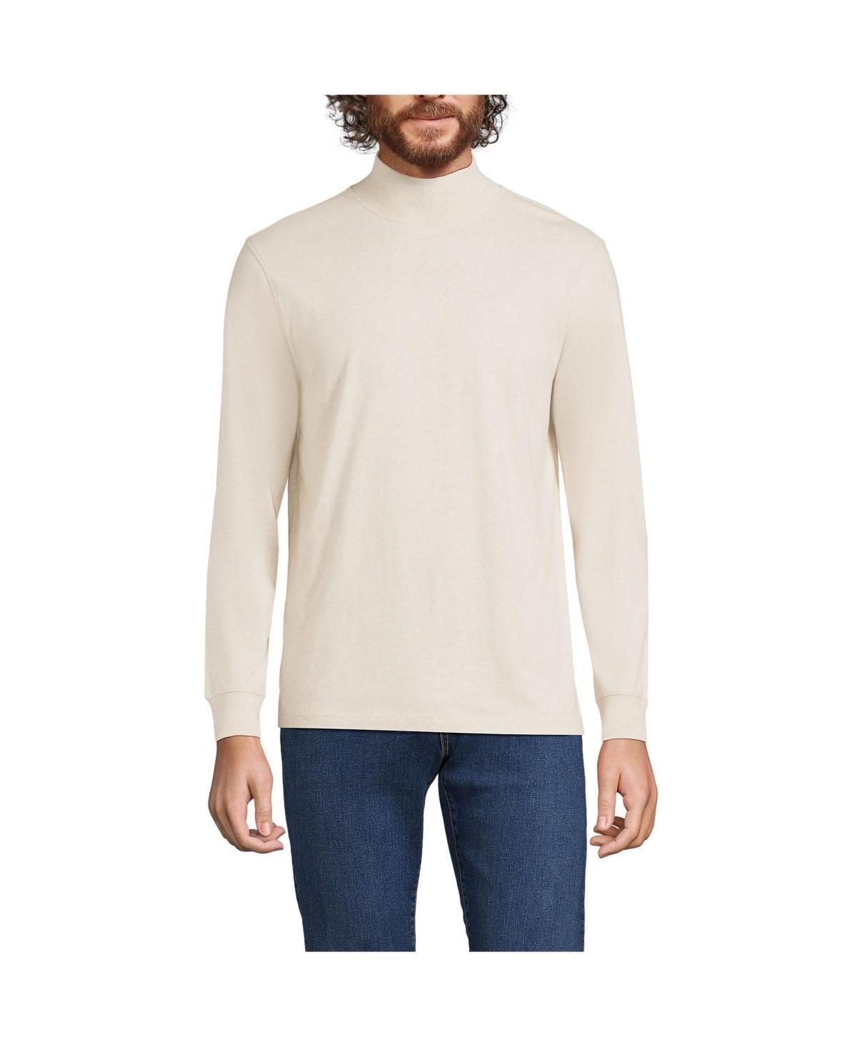 Men's Lands' End Super-T Mock Turtleneck, Size: XL, Radiant Blue Product Image