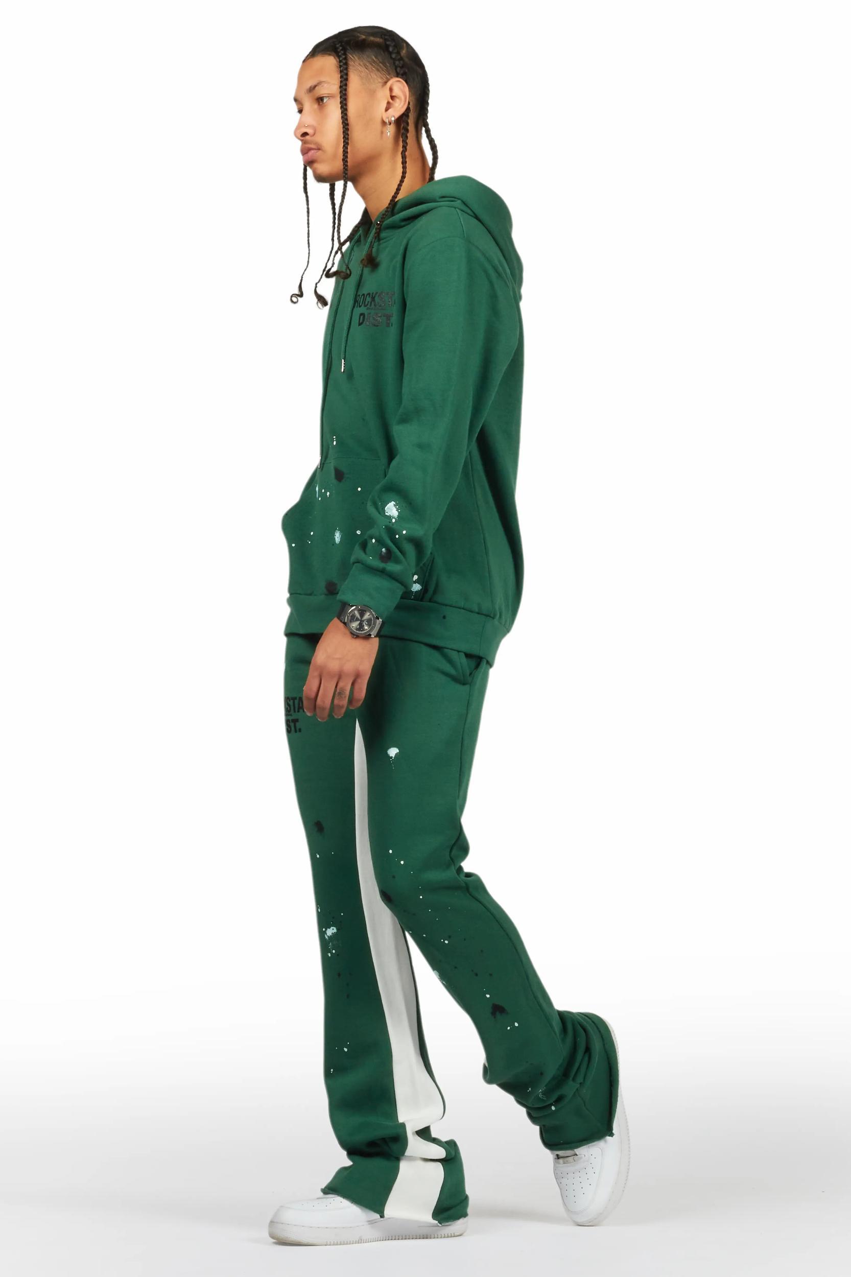 Jaco Green Hoodie Baggy Fit Pant Track Set Male Product Image
