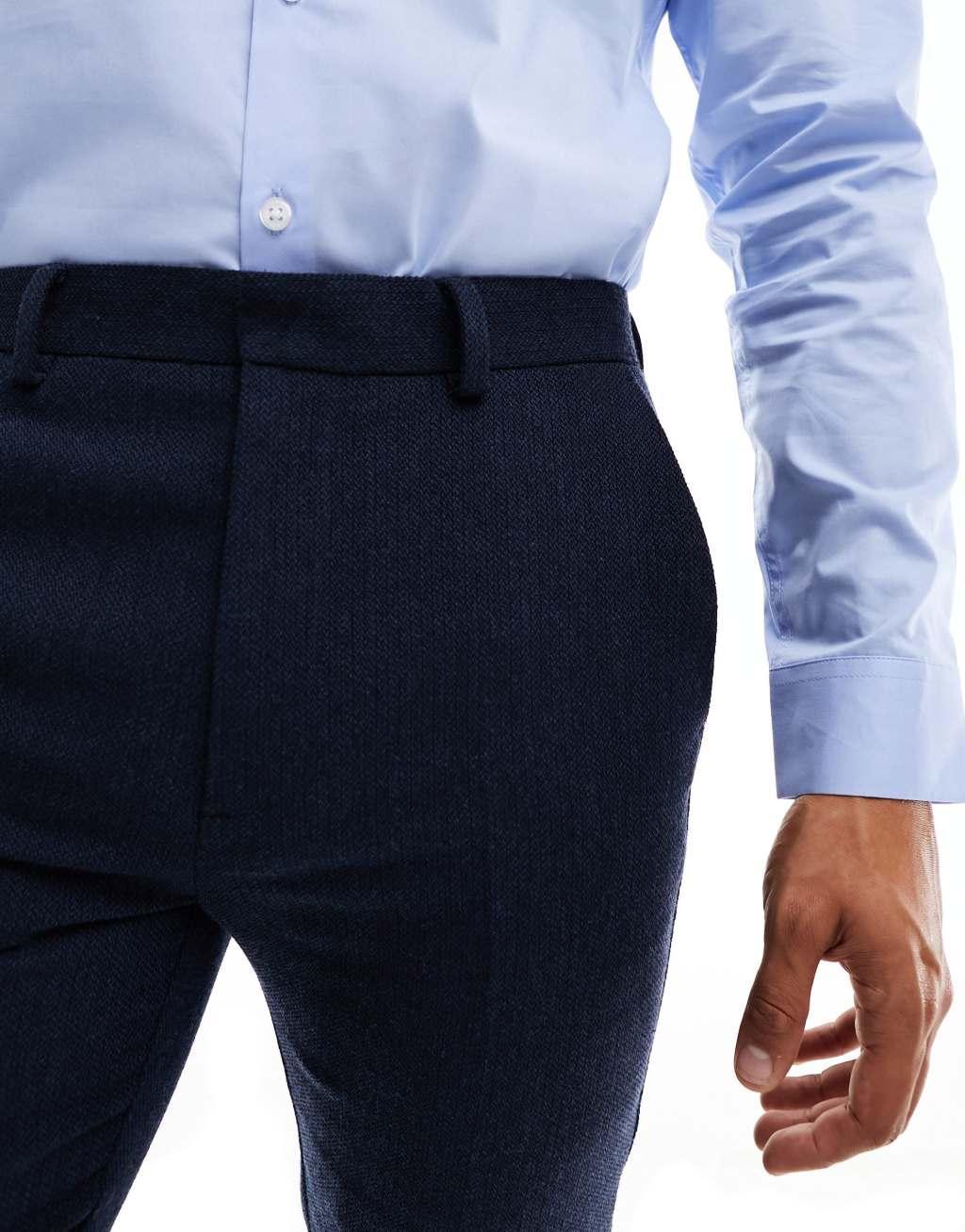 ASOS DESIGN Wedding skinny wool mix suit pants Product Image