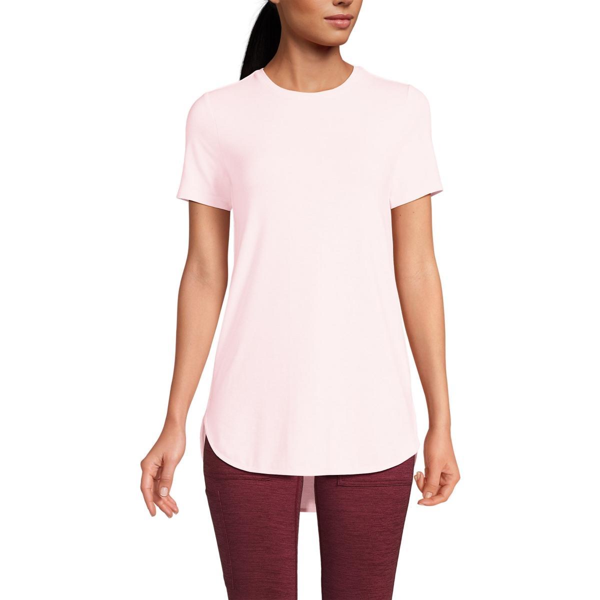 Women's Lands' End Moisture-Wicking UPF 50 Tunic, Size: XS, Black Pinstripe Product Image