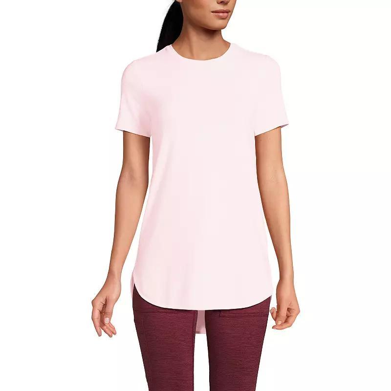 Women's Lands' End Moisture-Wicking UPF 50 Tunic, Size: XS, Black Pinstripe Product Image