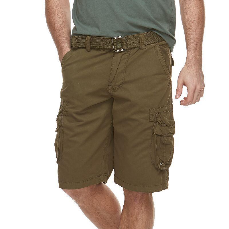 Men's RAW X by Xray Regular-Fit Belted Cargo Shorts, Size: 30, Green Product Image