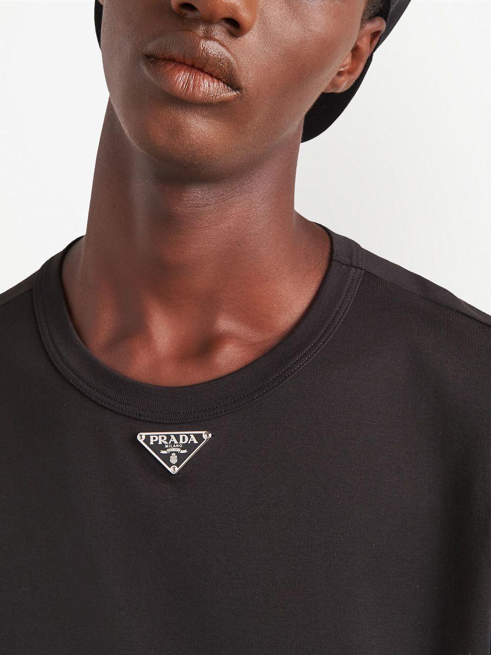triangle-logo cotton T-shirt Product Image