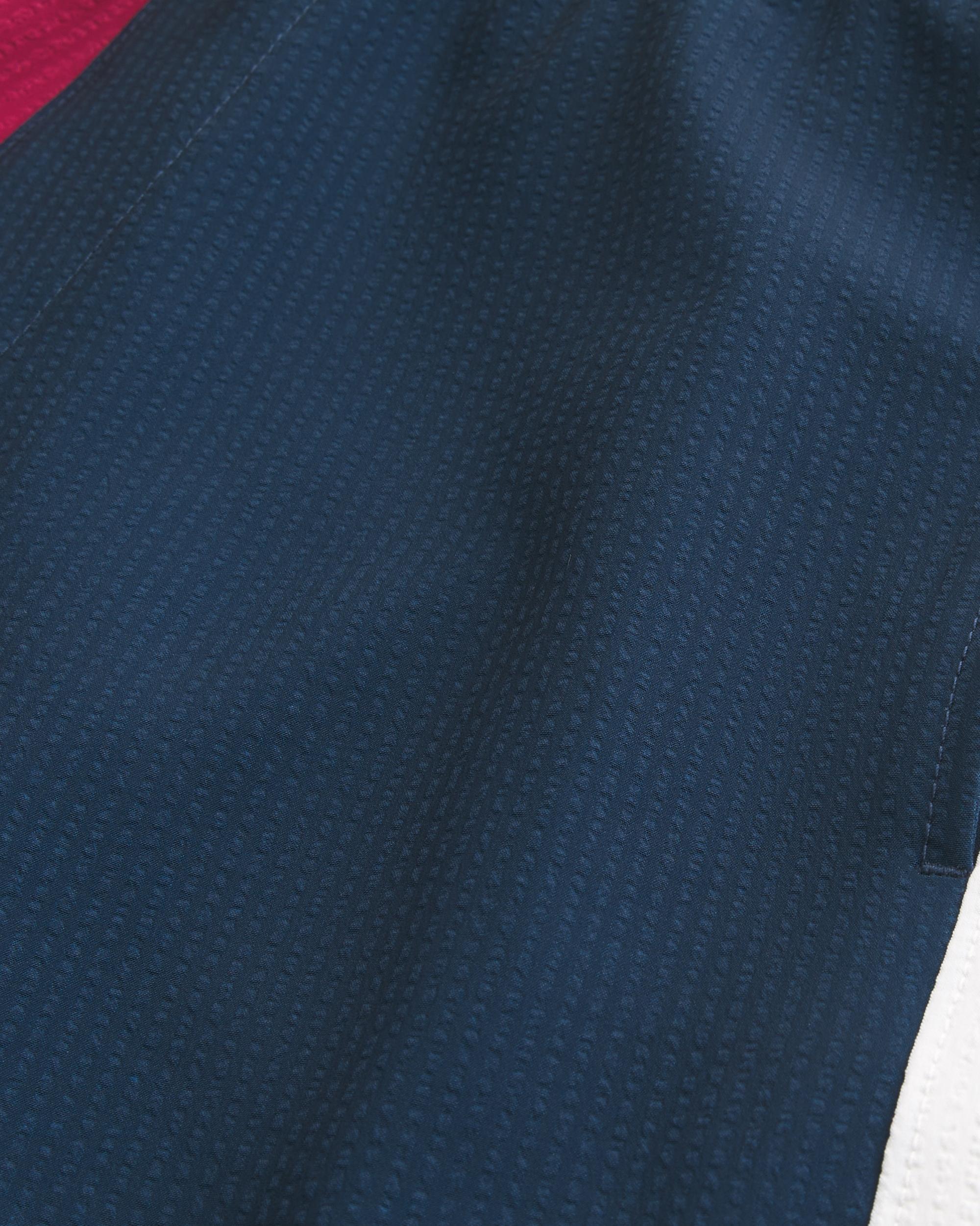 Mid-Thigh Seersucker Volley Swim Trunks Product Image