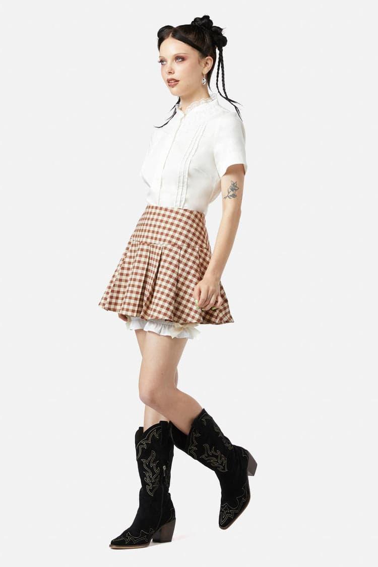Saloon Gingham Skort Product Image