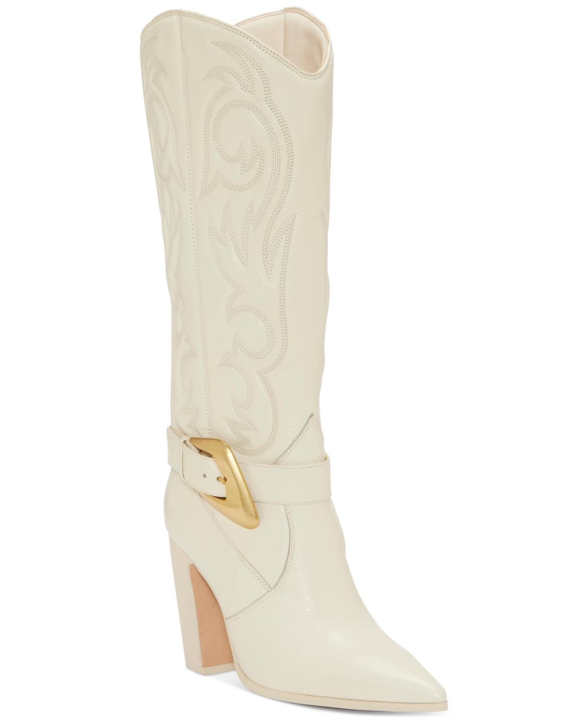 Vince Camuto Womens Biancaa Extra Wide-Calf Buckled Cowboy Dress Boots Product Image