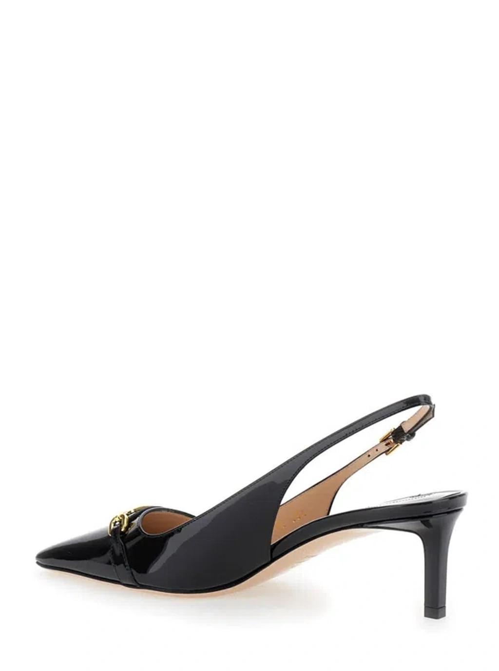 TOM FORD 55mm Patent Leather Slingbacks In Black Product Image