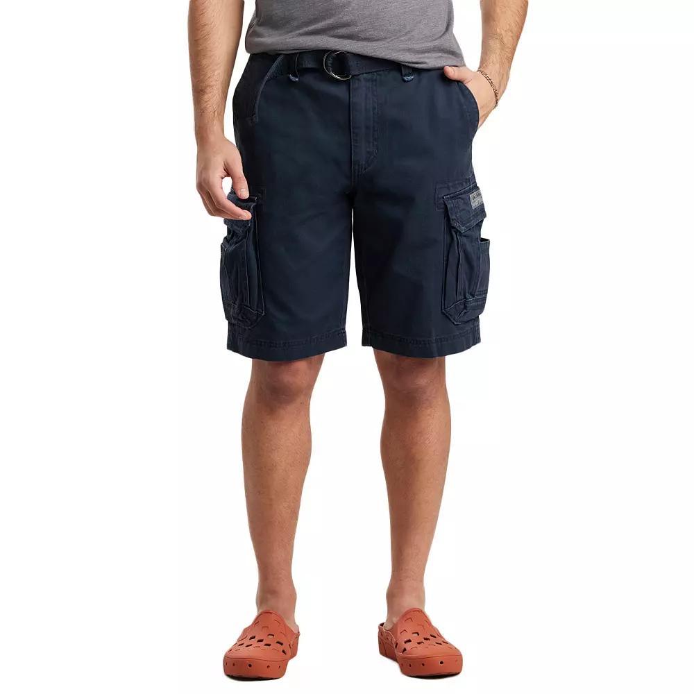 Men's UNIONBAY 11" Survivor Belted Cargo Shorts, Size: 38, True Blue Product Image