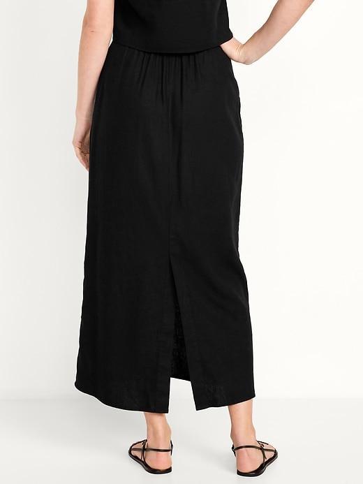 Linen-Blend Maxi Skirt Product Image