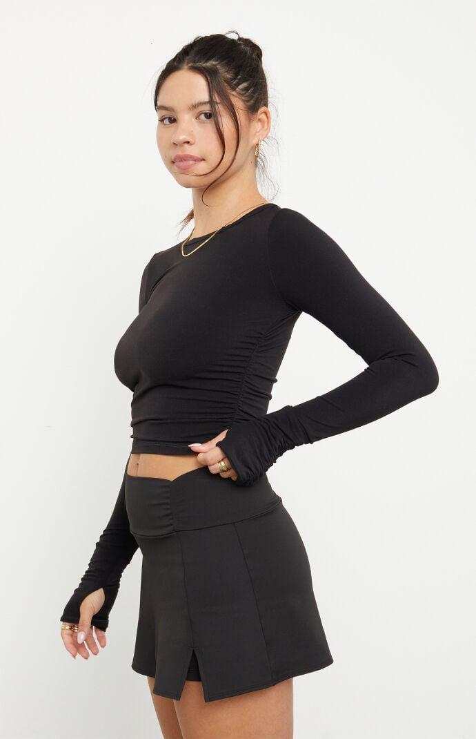 PAC 1980 Women's Active Shirred Side Long Sleeve Top - Product Image