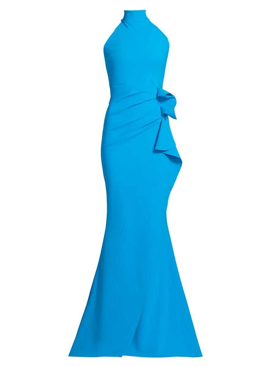 Womens Gudrum Halter Ruffle Gown Product Image