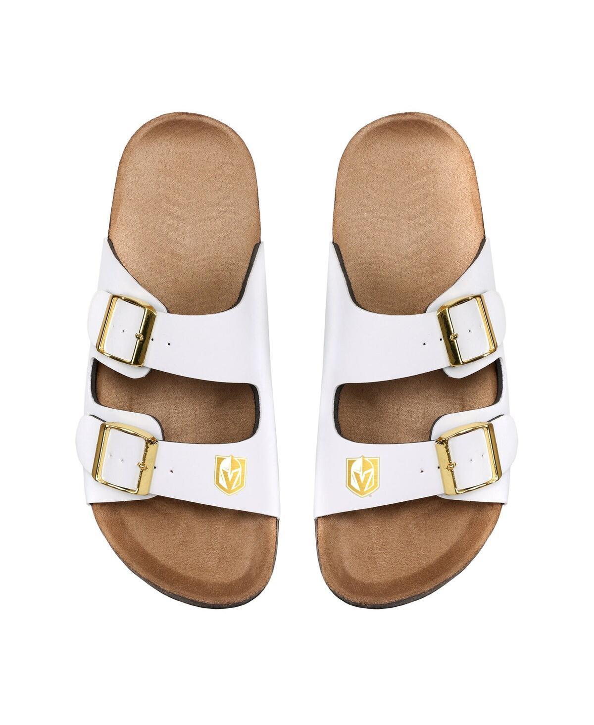 Women's FOCO Los Angeles Lakers Double-Buckle Sandals, Size: 11-12, White Product Image