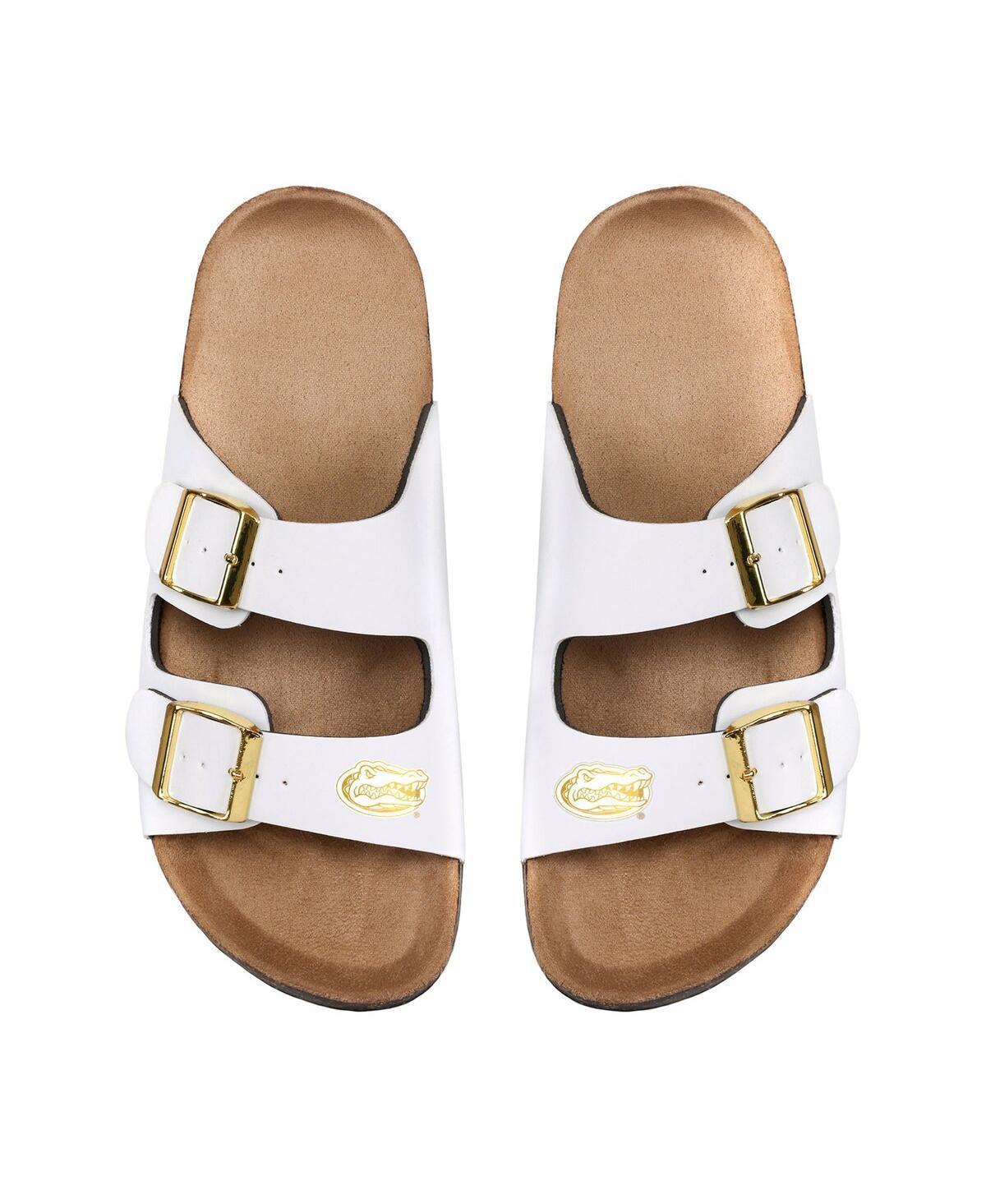 Women's FOCO Los Angeles Lakers Double-Buckle Sandals, Size: 11-12, White Product Image