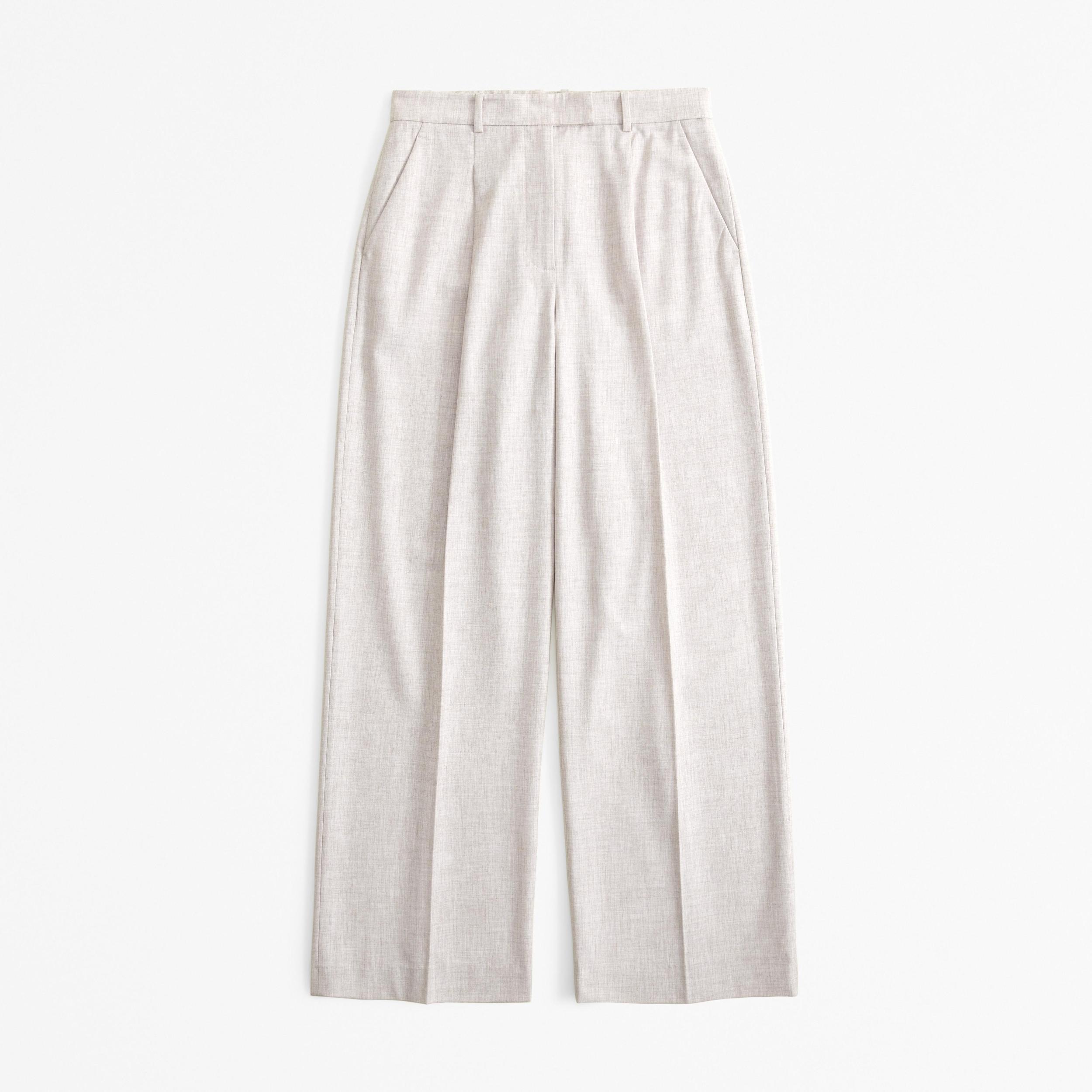 Curve Love A&F Harper Tailored Ultra Wide Leg Pant Product Image