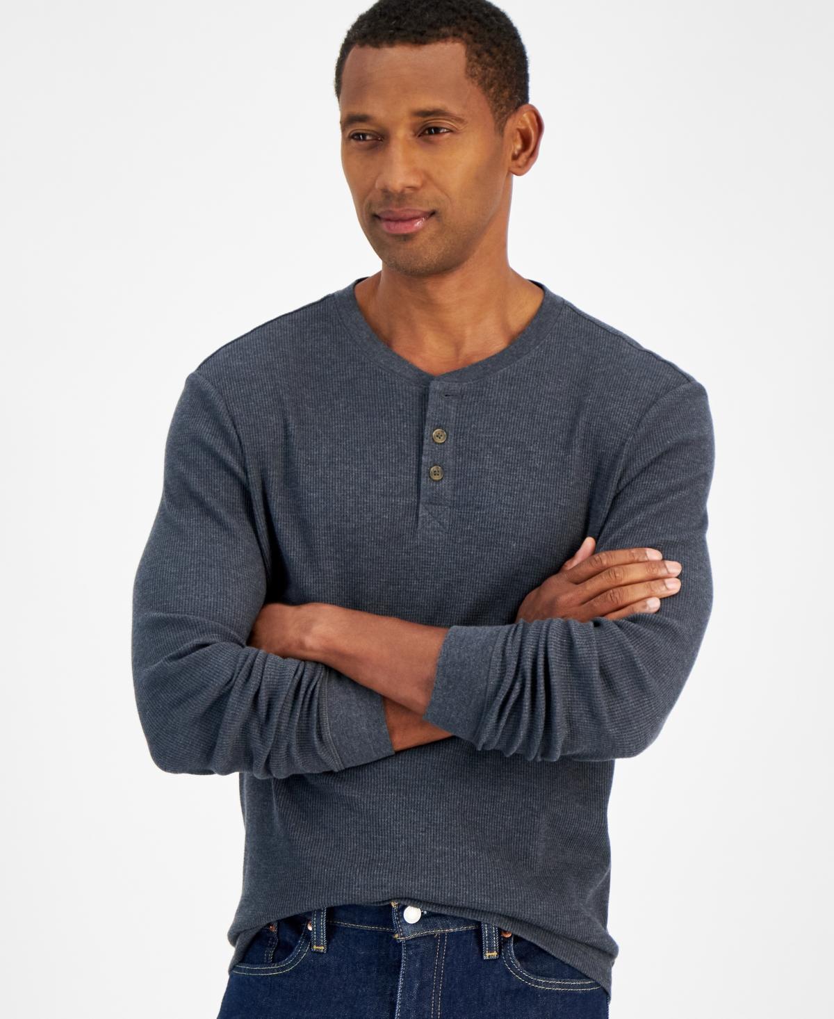 Club Room Mens Thermal Long Sleeve Henley, Created for Macys Product Image