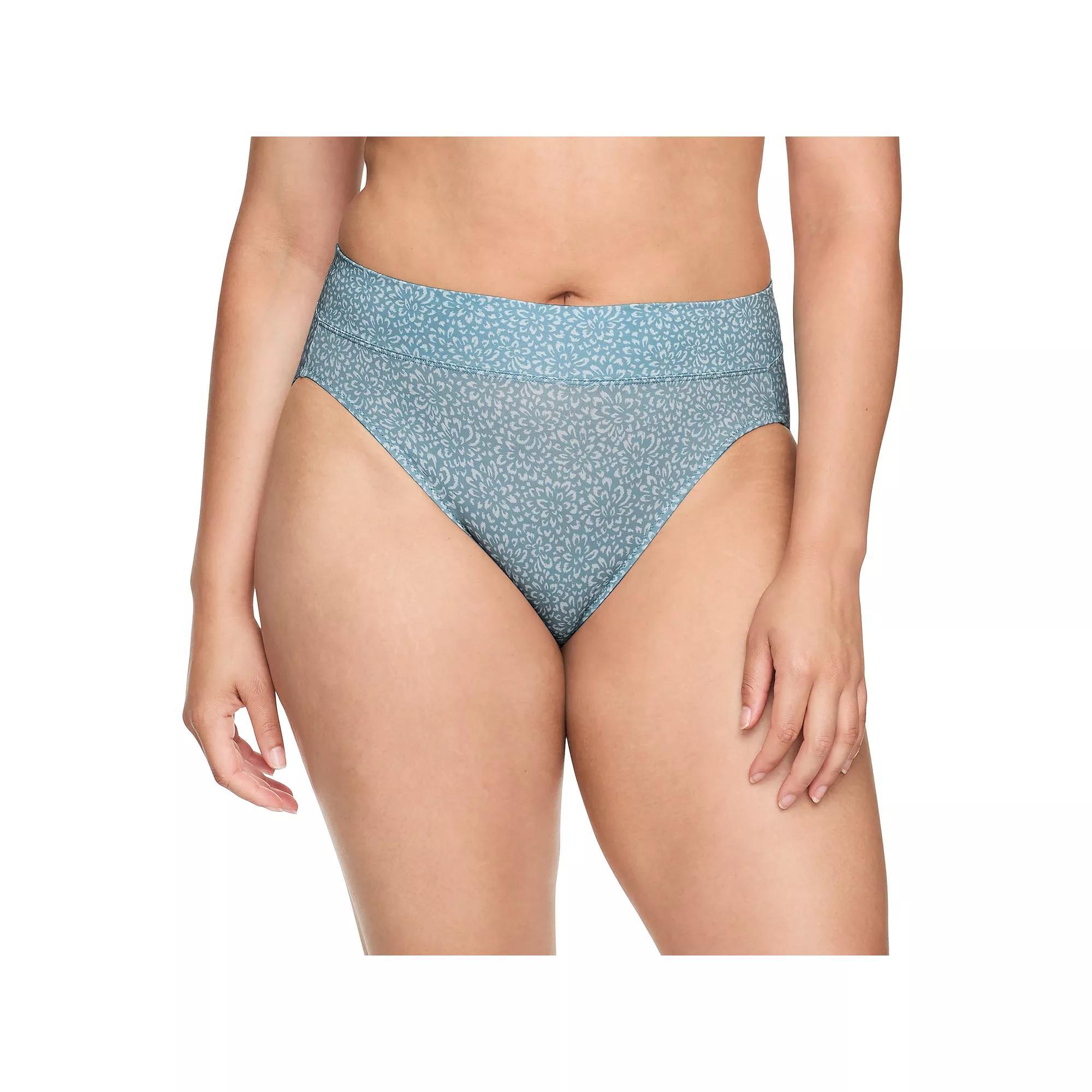 Warners No Pinching No Problems Tailored Hi-Cut Panty 5138J, Womens Grey Jardin Floral Product Image