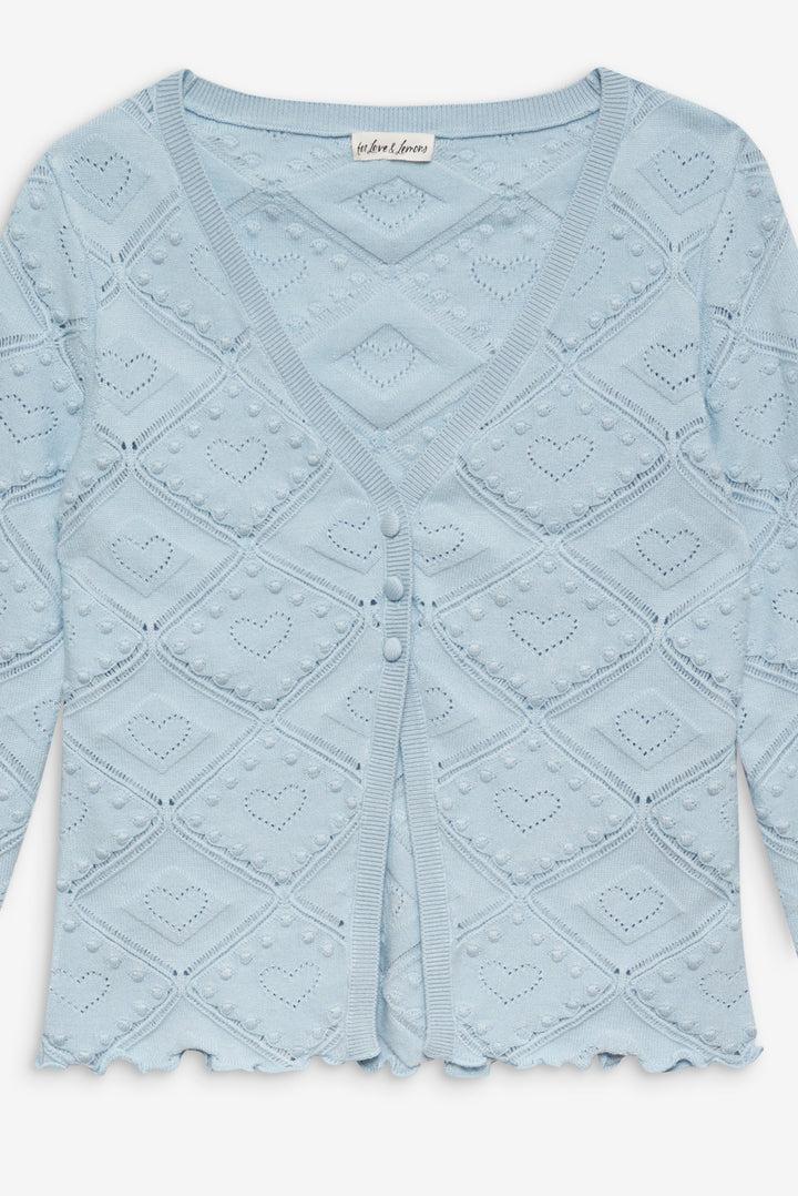 Coco Knit Cardigan — Blue Product Image