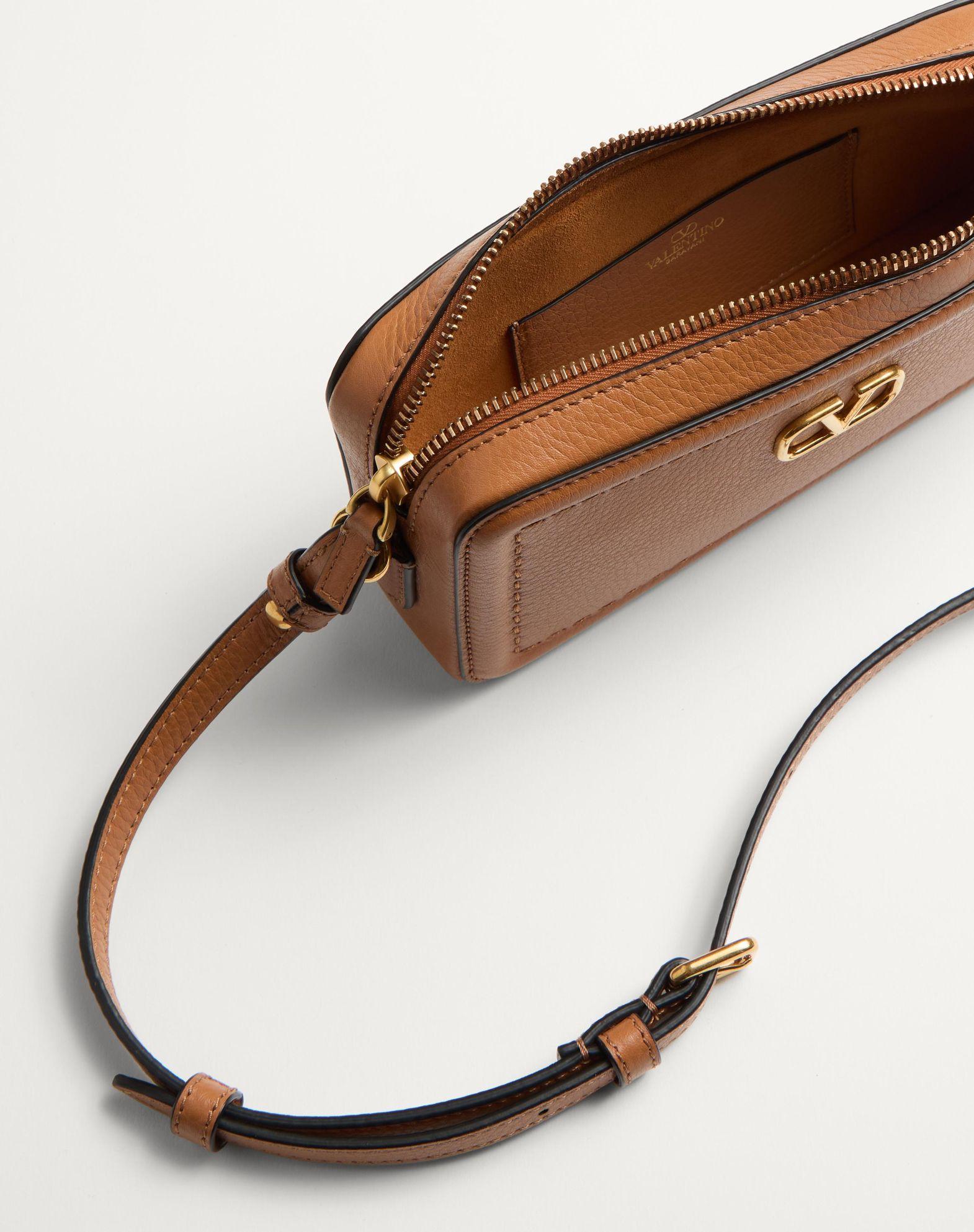 Valentino Garavani Alltime Mini Shoulder Bag In Grainy Calfskin Product Image